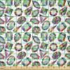 Ambesonne I Love You Fabric by The Yard, Hand Writing with Infinity Romantic Red Hearts Valentines Day Theme, Stretch Knit Fabric for Clothing Sewing and Arts Crafts, 1 Yard, Black and White(Green Magenta)