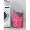 Ambesonne Rose Laundry Bag, Shades of Pink Gentle Seasonal Flora Romance Love Theme Valentine’s Day Inspired Design, Hamper Basket with Handles Drawstring Closure for Laundromats, 13″ x 19″, Pink