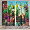Ambesonne Animal Kitchen Curtains, Ladybug Butterfly Bee in Exotic Garden Botany Kids Nursery Themed Cartoon Art, Window Drapes 2 Panel Set for Kitchen Cafe Decor, 55″ x 39″, Black Brown