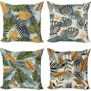 Ambesonne Alice in Wonderland Throw Pillow Cushion Cover Pack of 2, Rabbit Motion Cups Hearts and Flower Character Alice Cartoon Style, Zippered Double-Side Digital Print Decor, 18″, Black Blue(Olive Green and Pale Orange)