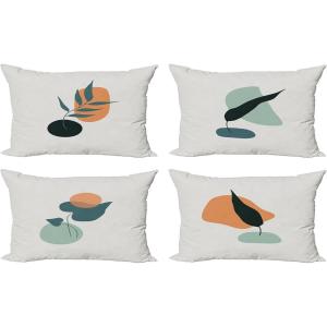 Ambesonne Alice in Wonderland Throw Pillow Cushion Cover Pack of 2, Rabbit Motion Cups Hearts and Flower Character Alice Cartoon Style, Zippered Double-Side Digital Print Decor, 18″, Black Blue(Pale Grey and Multicolor)