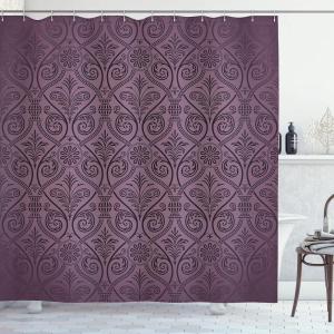 Ambesonne Cartoon Shower Curtain, Curious Panda on an Exotic Branch Asian Bear Jungle Woods Illustration, Cloth Fabric Bathroom Decor Set with Hooks, 69″ W x 75″ L, Fern Green White Black(Mauve Taupe)