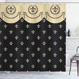Ambesonne Cartoon Shower Curtain, Curious Panda on an Exotic Branch Asian Bear Jungle Woods Illustration, Cloth Fabric Bathroom Decor Set with Hooks, 69″ W x 75″ L, Fern Green White Black(Charcoal Grey)
