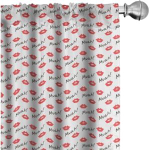 Ambesonne Cats Curtains, Funny Colorful Graphic Kittens Cartoon Style Boys Girls Playroom, Window Treatments 2 Panel Set for Living Room Bedroom, Pair of – 28″ x 63″, Cream Orange(Vermilion White)