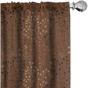 Ambesonne Cats Curtains, Funny Colorful Graphic Kittens Cartoon Style Boys Girls Playroom, Window Treatments 2 Panel Set for Living Room Bedroom, Pair of – 28″ x 63″, Cream Orange(Redwood)