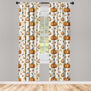 Ambesonne Cats Curtains, Funny Colorful Graphic Kittens Cartoon Style Boys Girls Playroom, Window Treatments 2 Panel Set for Living Room Bedroom, Pair of – 28″ x 63″, Cream Orange(Reseda Green Orange and Amber)