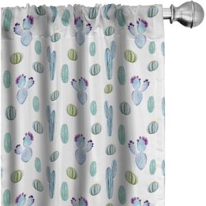 Ambesonne Cats Curtains, Funny Colorful Graphic Kittens Cartoon Style Boys Girls Playroom, Window Treatments 2 Panel Set for Living Room Bedroom, Pair of – 28″ x 63″, Cream Orange(Blue Purple)