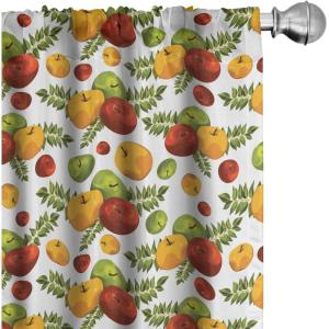Ambesonne Cats Curtains, Funny Colorful Graphic Kittens Cartoon Style Boys Girls Playroom, Window Treatments 2 Panel Set for Living Room Bedroom, Pair of – 28″ x 63″, Cream Orange(Sienna Yellow)