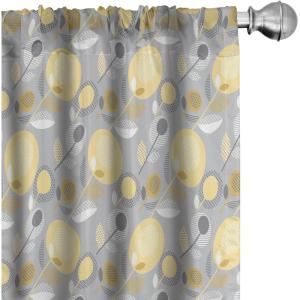 Ambesonne Cats Curtains, Funny Colorful Graphic Kittens Cartoon Style Boys Girls Playroom, Window Treatments 2 Panel Set for Living Room Bedroom, Pair of – 28″ x 63″, Cream Orange(Yellow Grey)