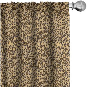 Ambesonne Cats Curtains, Funny Colorful Graphic Kittens Cartoon Style Boys Girls Playroom, Window Treatments 2 Panel Set for Living Room Bedroom, Pair of – 28″ x 63″, Cream Orange(Pastel Brown)