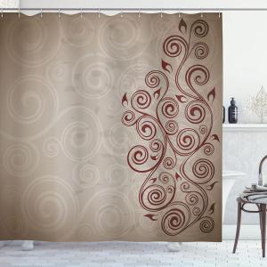 Ambesonne Duck Shower Curtain, Cartoon Character Taking a Bath Colorful Drops Backdrop Dots, Cloth Fabric Bathroom Decor Set with Hooks, 69″ W x 84″ L, Soft Blue Sky Blue Yellow(Taupe Redbrown)