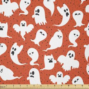 Ambesonne I Love You Fabric by The Yard, Hand Writing with Infinity Romantic Red Hearts Valentines Day Theme, Stretch Knit Fabric for Clothing Sewing and Arts Crafts, 1 Yard, Black and White(Dark Orange White)