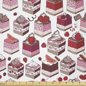 Ambesonne I Love You Fabric by The Yard, Hand Writing with Infinity Romantic Red Hearts Valentines Day Theme, Stretch Knit Fabric for Clothing Sewing and Arts Crafts, 1 Yard, Black and White(Ruby Pink)
