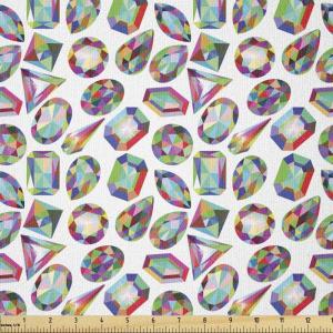 Ambesonne I Love You Fabric by The Yard, Hand Writing with Infinity Romantic Red Hearts Valentines Day Theme, Stretch Knit Fabric for Clothing Sewing and Arts Crafts, 1 Yard, Black and White(Green Magenta)