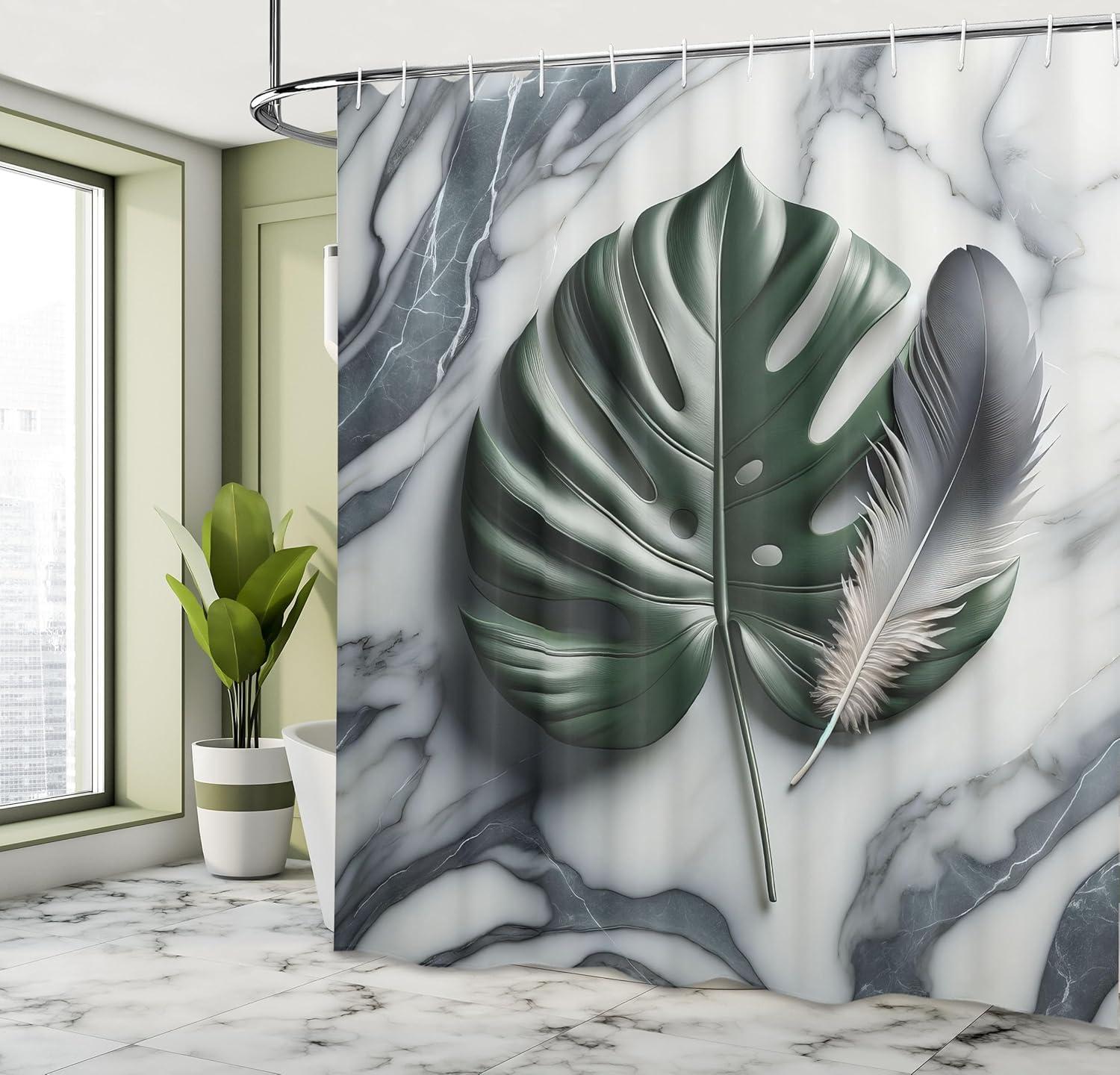 imageAmbesonne Floral Shower Curtain Delicate Pink Bouquet of Spring Nature Blossoms Romantic Design Print Cloth Fabric Bathroom Decor Set with Hooks 69 W x 84 L Rose Sage Green and WhiteBlue Grey Emerald