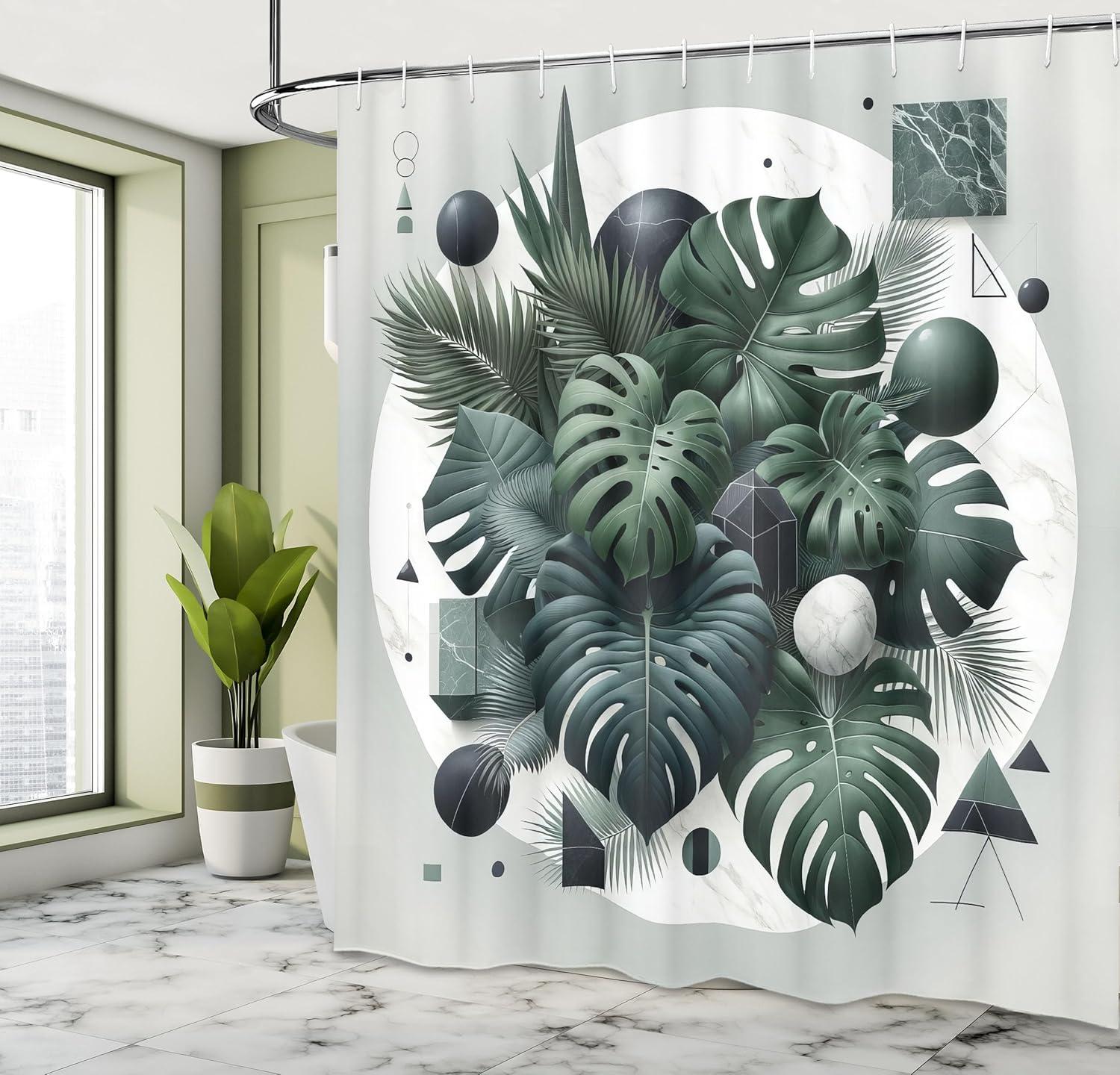 imageAmbesonne Floral Shower Curtain Delicate Pink Bouquet of Spring Nature Blossoms Romantic Design Print Cloth Fabric Bathroom Decor Set with Hooks 69 W x 84 L Rose Sage Green and WhitePale Grey Emerald
