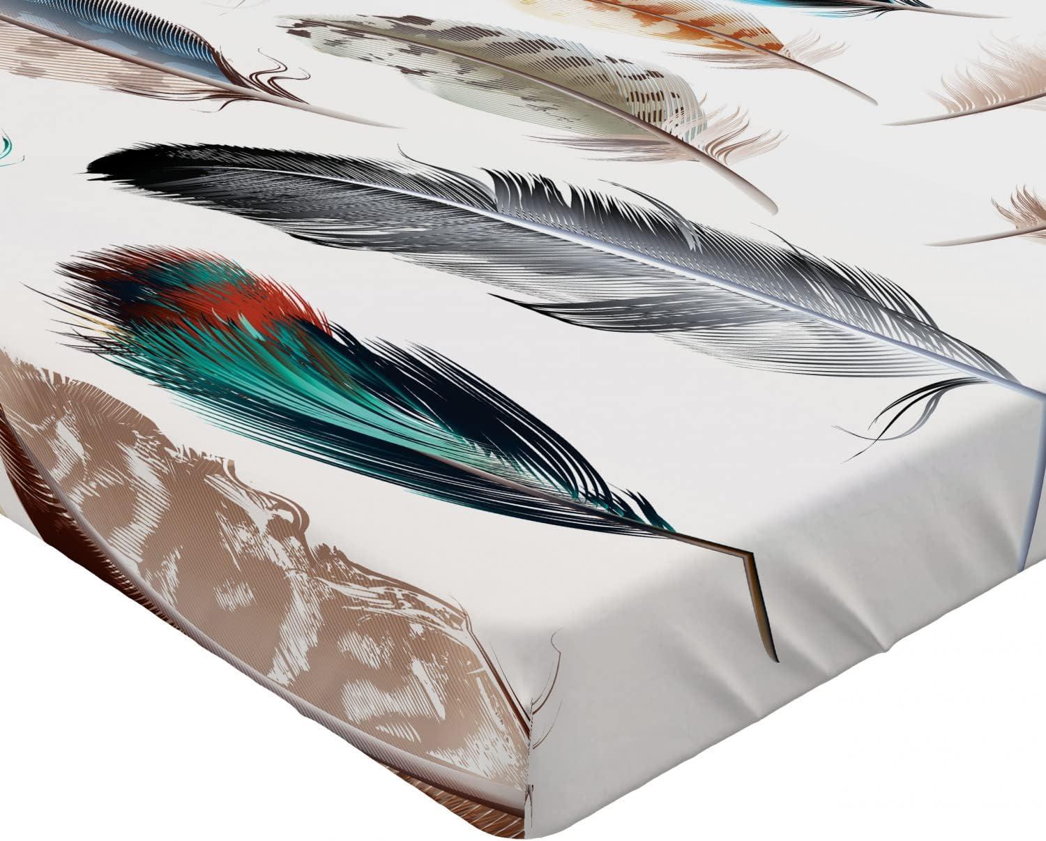 imageAmbesonne Forest 2 Pack Fitted Sheet Woodland Animals Bed Cover AllRound Elastic Deep Pockets 2 Pieces Package Contains 2 Twin Size Fitted Sheets Mustard BrownCoffee Brown