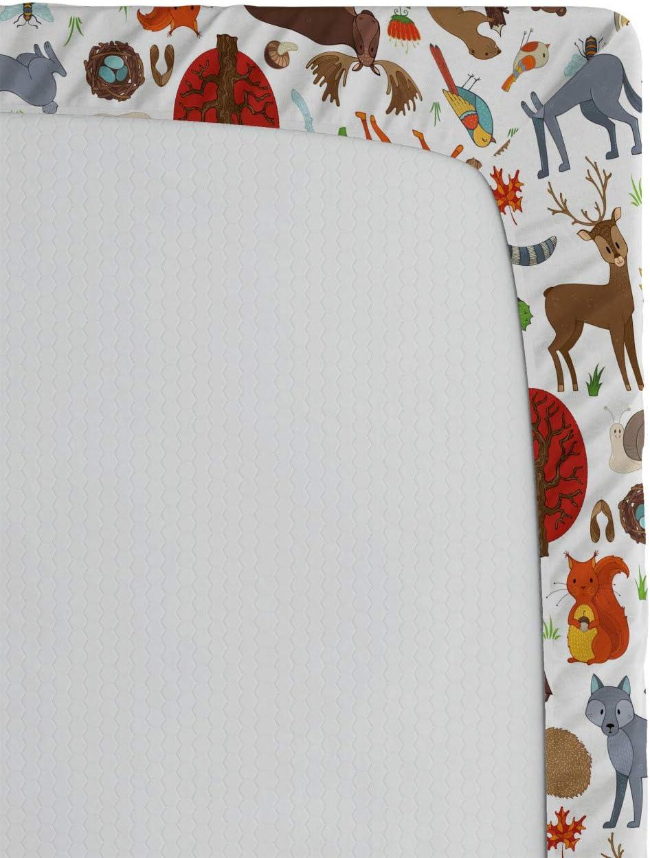 imageAmbesonne Forest 2 Pack Fitted Sheet Woodland Animals Bed Cover AllRound Elastic Deep Pockets 2 Pieces Package Contains 2 Twin Size Fitted Sheets Mustard BrownMustard Brown