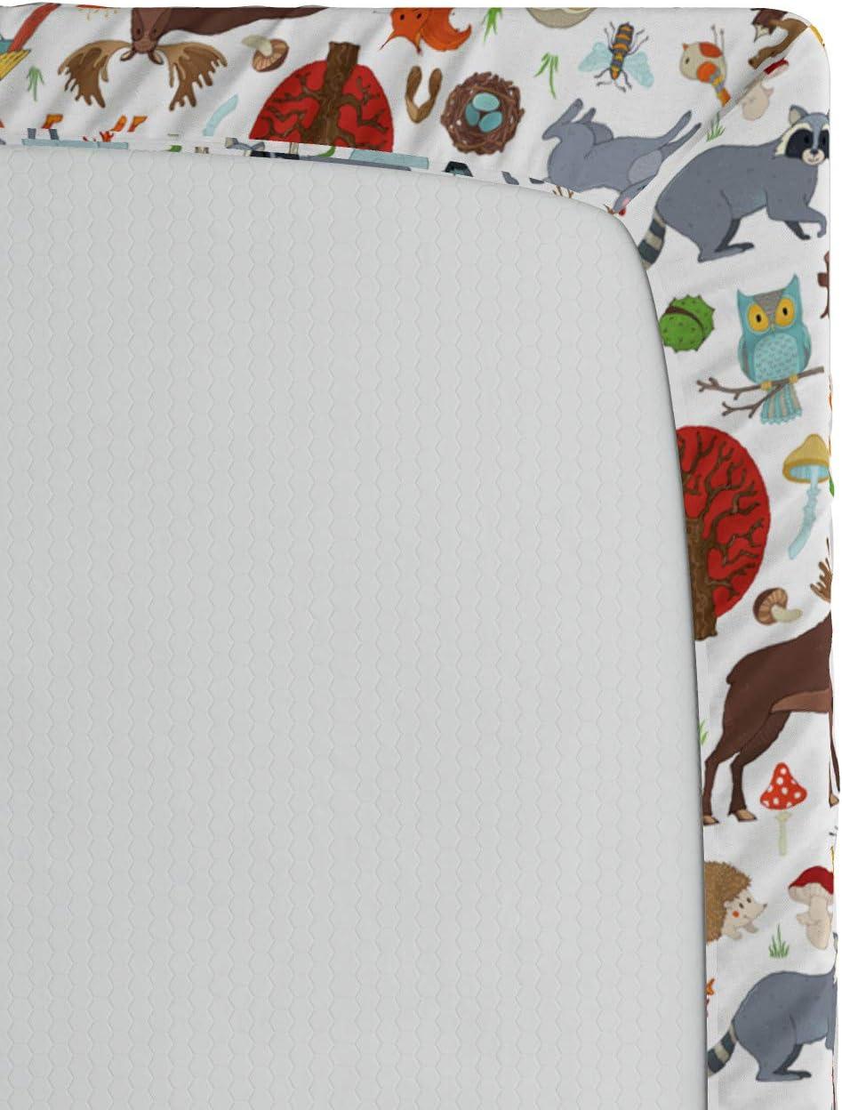 imageAmbesonne Forest 2 Pack Fitted Sheet Woodland Animals Bed Cover AllRound Elastic Deep Pockets 2 Pieces Package Contains 2 Twin Size Fitted Sheets Mustard BrownMustard Brown
