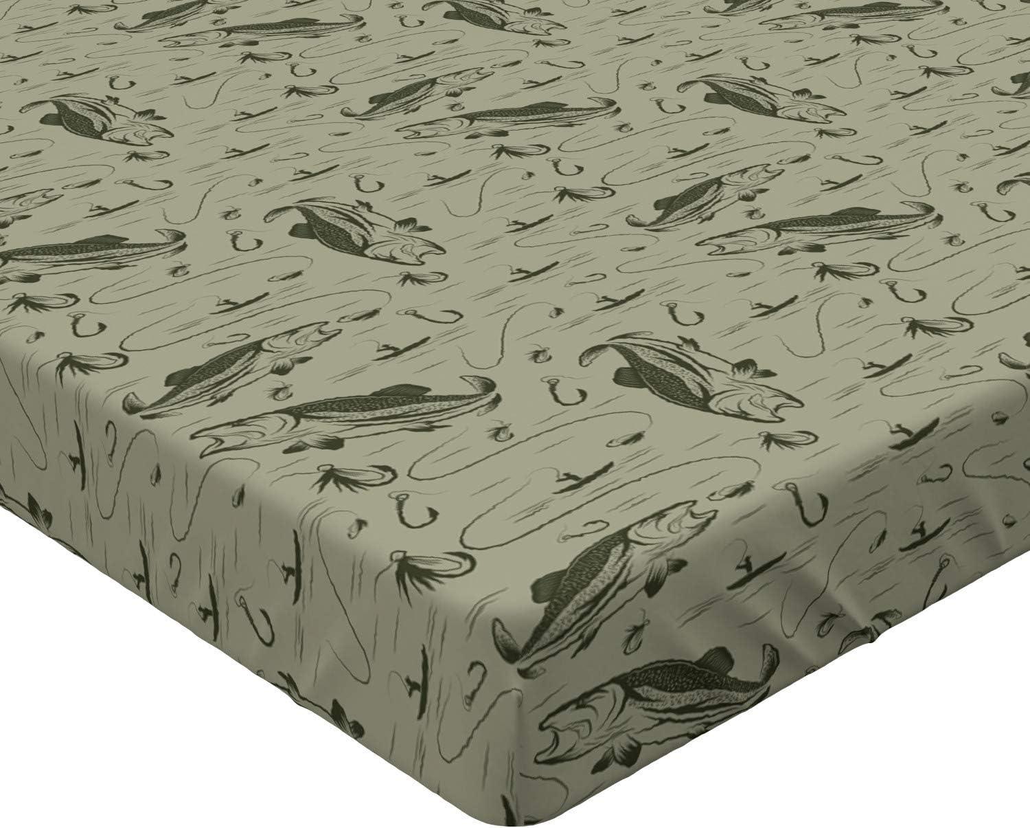imageAmbesonne Forest 2 Pack Fitted Sheet Woodland Animals Bed Cover AllRound Elastic Deep Pockets 2 Pieces Package Contains 2 Twin Size Fitted Sheets Mustard BrownDusk Green
