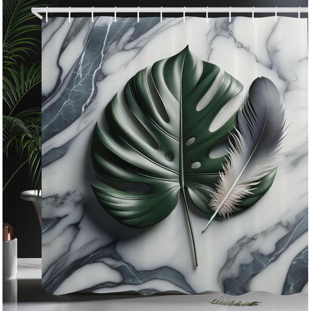 imageAmbesonne Floral Shower Curtain Delicate Pink Bouquet of Spring Nature Blossoms Romantic Design Print Cloth Fabric Bathroom Decor Set with Hooks 69 W x 84 L Rose Sage Green and WhiteBlue Grey Emerald