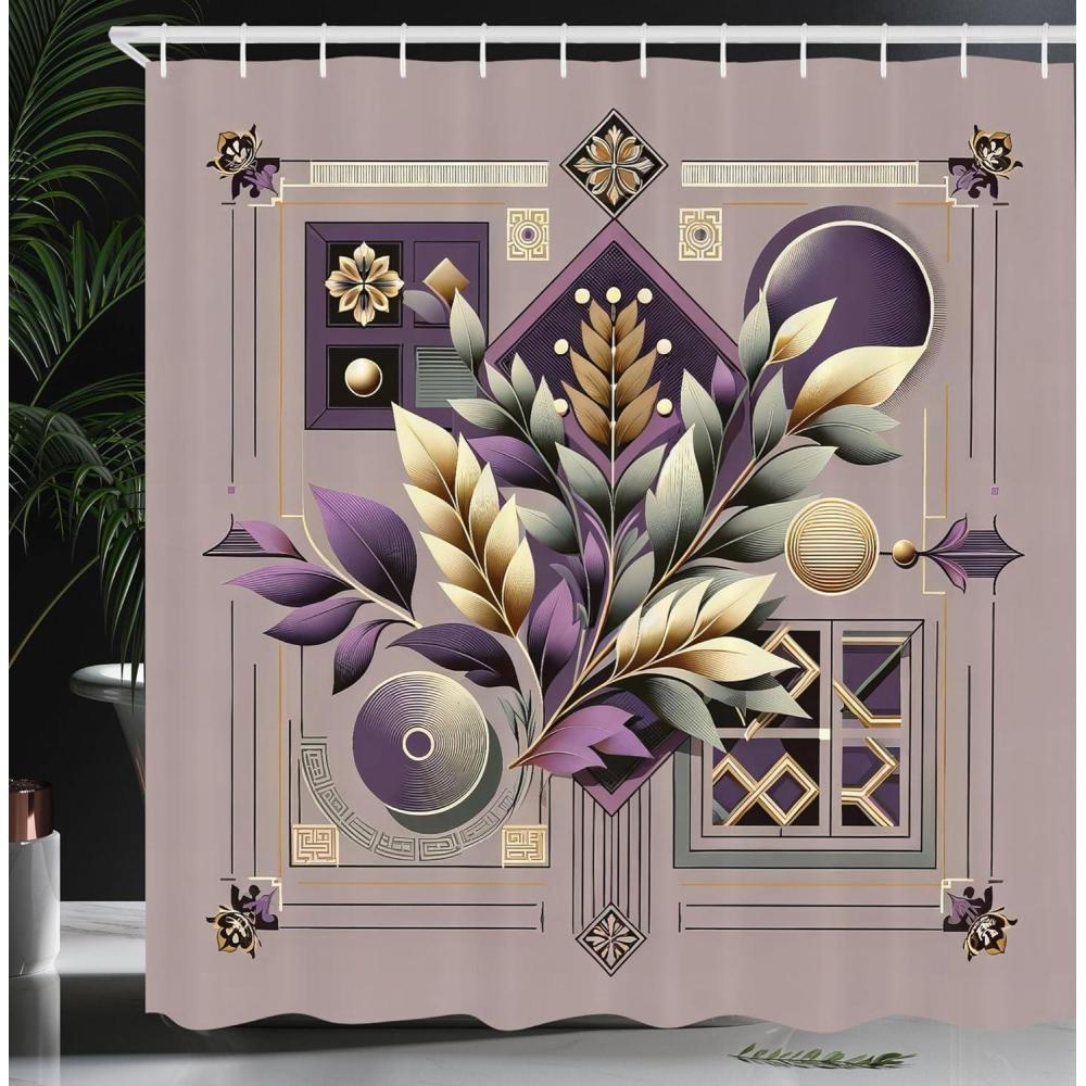imageAmbesonne Floral Shower Curtain Delicate Pink Bouquet of Spring Nature Blossoms Romantic Design Print Cloth Fabric Bathroom Decor Set with Hooks 69 W x 84 L Rose Sage Green and WhiteMauve Taupe and Eggplant