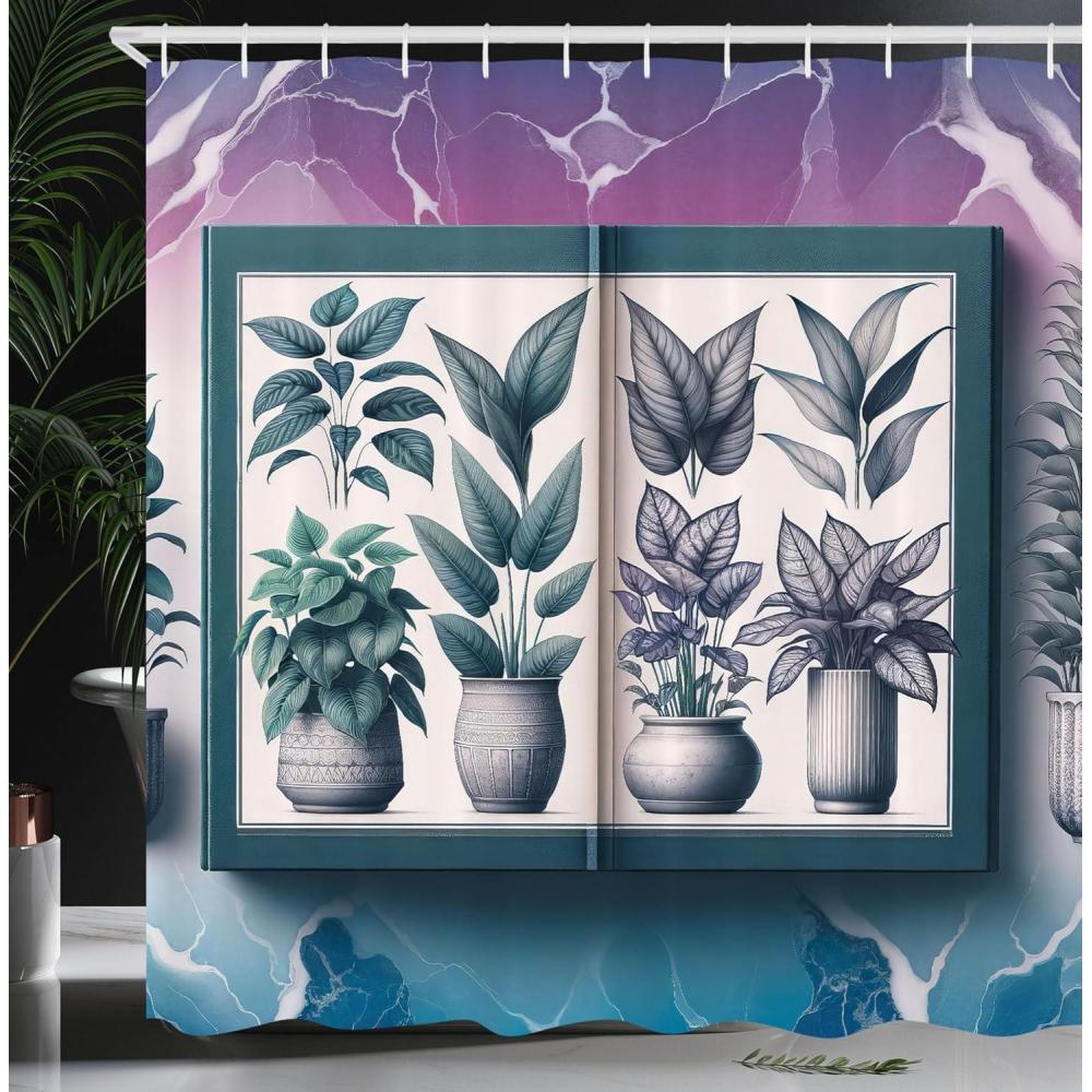 imageAmbesonne Floral Shower Curtain Delicate Pink Bouquet of Spring Nature Blossoms Romantic Design Print Cloth Fabric Bathroom Decor Set with Hooks 69 W x 84 L Rose Sage Green and WhiteViolet White Petrol Blue