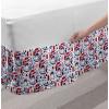 Ambesonne Christmas Elastic Bed Skirt, Tree Branches Spruce Leaves Balls Bells Cones Poinsettia Flowers Mistletoe Berry, Wrap Around Fabric Bedskirt Dust Ruffle for Bedroom, King, Ruby Green(Ruby Blue)