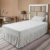 Ambesonne Christmas Elastic Bed Skirt, Tree Branches Spruce Leaves Balls Bells Cones Poinsettia Flowers Mistletoe Berry, Wrap Around Fabric Bedskirt Dust Ruffle for Bedroom, King, Ruby Green(Charcoal)