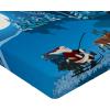 Ambesonne Christmas Fitted Sheet, Romantic Vintage New Year Scenery Reindeer Tree and Star Design Image, Soft Decorative Fabric Bedding All-Round Elastic Pocket, Twin Size, Brown White(Aqua)