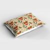 Ambesonne Christmas Pillow Sham, Santa Claus and Traditional Xmas Leaves Vintage Illustration Print, Decorative Standard Size Printed Pillowcase, 26″ X 20″, Beige Ruby and Green
