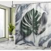 Ambesonne Floral Shower Curtain, Delicate Pink Bouquet of Spring Nature Blossoms Romantic Design Print, Cloth Fabric Bathroom Decor Set with Hooks, 69″ W x 84″ L, Rose Sage Green and White(Blue Grey Emerald)