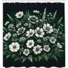 Ambesonne Floral Shower Curtain, Delicate Pink Bouquet of Spring Nature Blossoms Romantic Design Print, Cloth Fabric Bathroom Decor Set with Hooks, 69″ W x 84″ L, Rose Sage Green and White(Emerald Off White Grey)