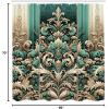 Ambesonne Floral Shower Curtain, Delicate Pink Bouquet of Spring Nature Blossoms Romantic Design Print, Cloth Fabric Bathroom Decor Set with Hooks, 69″ W x 84″ L, Rose Sage Green and White(Teal Beige and Pale Brown)