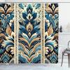 Ambesonne Floral Shower Curtain, Delicate Pink Bouquet of Spring Nature Blossoms Romantic Design Print, Cloth Fabric Bathroom Decor Set with Hooks, 69″ W x 84″ L, Rose Sage Green and White(Azure Blue and Sand Brown)