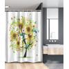 Ambesonne Floral Shower Curtain, Delicate Pink Bouquet of Spring Nature Blossoms Romantic Design Print, Cloth Fabric Bathroom Decor Set with Hooks, 69″ W x 84″ L, Rose Sage Green and White(Green Black)