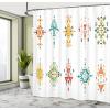 Ambesonne Floral Shower Curtain, Delicate Pink Bouquet of Spring Nature Blossoms Romantic Design Print, Cloth Fabric Bathroom Decor Set with Hooks, 69″ W x 84″ L, Rose Sage Green and White(Petrol Blue)