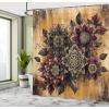 Ambesonne Floral Shower Curtain, Delicate Pink Bouquet of Spring Nature Blossoms Romantic Design Print, Cloth Fabric Bathroom Decor Set with Hooks, 69″ W x 84″ L, Rose Sage Green and White(Burgundy Marigold Dimgray)