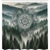 Ambesonne Floral Shower Curtain, Delicate Pink Bouquet of Spring Nature Blossoms Romantic Design Print, Cloth Fabric Bathroom Decor Set with Hooks, 69″ W x 84″ L, Rose Sage Green and White(Evergreen Coconut and Grey)