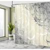 Ambesonne Floral Shower Curtain, Delicate Pink Bouquet of Spring Nature Blossoms Romantic Design Print, Cloth Fabric Bathroom Decor Set with Hooks, 69″ W x 84″ L, Rose Sage Green and White(Eggshell White)