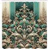 Ambesonne Floral Shower Curtain, Delicate Pink Bouquet of Spring Nature Blossoms Romantic Design Print, Cloth Fabric Bathroom Decor Set with Hooks, 69″ W x 84″ L, Rose Sage Green and White(Teal Beige and Pale Brown)