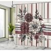 Ambesonne Floral Shower Curtain, Delicate Pink Bouquet of Spring Nature Blossoms Romantic Design Print, Cloth Fabric Bathroom Decor Set with Hooks, 69″ W x 84″ L, Rose Sage Green and White(Dried Rose and Pale Tan)