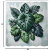 Ambesonne Floral Shower Curtain, Delicate Pink Bouquet of Spring Nature Blossoms Romantic Design Print, Cloth Fabric Bathroom Decor Set with Hooks, 69″ W x 84″ L, Rose Sage Green and White(Fern Green and Pale Seafoam)