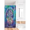 Ambesonne Floral Shower Curtain, Delicate Pink Bouquet of Spring Nature Blossoms Romantic Design Print, Cloth Fabric Bathroom Decor Set with Hooks, 69″ W x 84″ L, Rose Sage Green and White(Blue Purple)