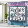 Ambesonne Floral Shower Curtain, Delicate Pink Bouquet of Spring Nature Blossoms Romantic Design Print, Cloth Fabric Bathroom Decor Set with Hooks, 69″ W x 84″ L, Rose Sage Green and White(Violet White Petrol Blue)