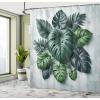 Ambesonne Floral Shower Curtain, Delicate Pink Bouquet of Spring Nature Blossoms Romantic Design Print, Cloth Fabric Bathroom Decor Set with Hooks, 69″ W x 84″ L, Rose Sage Green and White(Fern Green and Pale Seafoam)