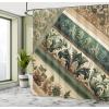Ambesonne Floral Shower Curtain, Delicate Pink Bouquet of Spring Nature Blossoms Romantic Design Print, Cloth Fabric Bathroom Decor Set with Hooks, 69″ W x 84″ L, Rose Sage Green and White(Green Pastel Brown)