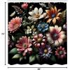 Ambesonne Floral Shower Curtain, Delicate Pink Bouquet of Spring Nature Blossoms Romantic Design Print, Cloth Fabric Bathroom Decor Set with Hooks, 69″ W x 84″ L, Rose Sage Green and White(Evergreen Pink Blue)