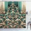 Ambesonne Floral Shower Curtain, Delicate Pink Bouquet of Spring Nature Blossoms Romantic Design Print, Cloth Fabric Bathroom Decor Set with Hooks, 69″ W x 84″ L, Rose Sage Green and White(Teal Beige and Pale Brown)
