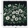 Ambesonne Floral Shower Curtain, Delicate Pink Bouquet of Spring Nature Blossoms Romantic Design Print, Cloth Fabric Bathroom Decor Set with Hooks, 69″ W x 84″ L, Rose Sage Green and White(Emerald Off White Grey)